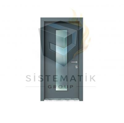 YANGIN KAPISI TEK KANAT CAMLI